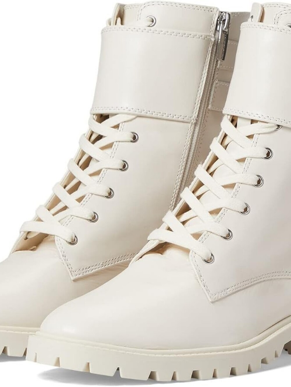 Vince Camuto Women Footwear Leather Lace Up Boots Fawdry Coconut Cream 5M Shoes